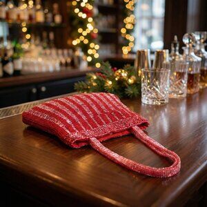 Vintage BCBG MaxAzria Beaded Red Mini Bag